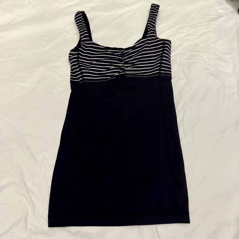 Lululemon size S Black and White Striped Dress